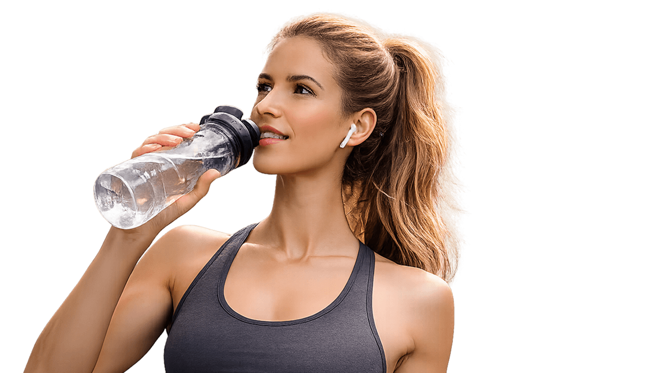 Woman drinking water